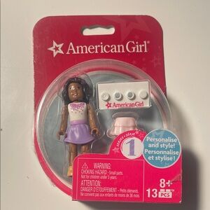 American Girl Doll with Purple Skirt and Accessories